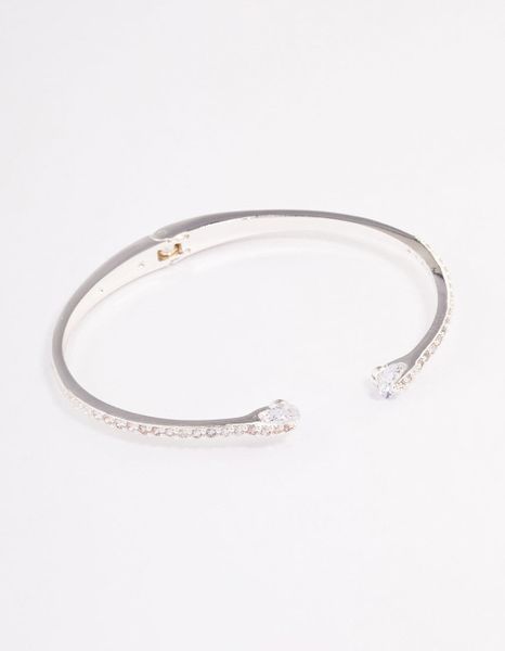 Silver Multi Cubic Zirconia Wrist Cuff