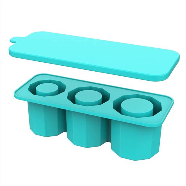 Ice Square Tray for Stanley Cups Silicone with Lid Purple