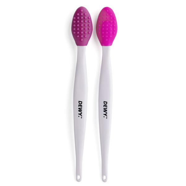 Dewy - Lip Scrubbie Brushes / Lip Exfoliating Scrubber Set (Magenta 2 Piece)