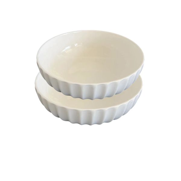 2-Piece Ceramic Salad Bowl Set - 19cm