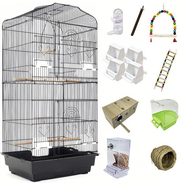 Double-layer bird cage parrot cage large villa home breeding bird cage