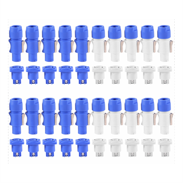 20Set PowerCON Type A NAC3FCA+NAC3MPA-1 Chassis Plug Panel Adapter