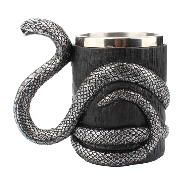 Viking Style Beer Mug Double Wall Insulated Drinking Cup