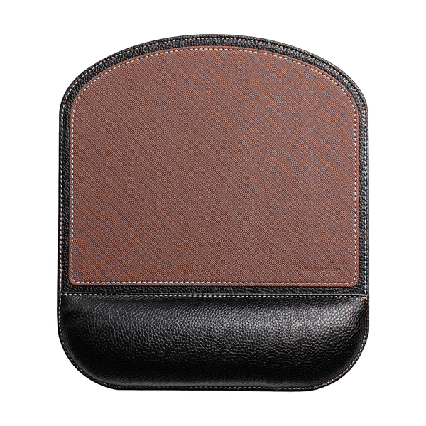 Pu Leather Wrist Rest Mouse Pad With Wrist Support Non-Slip Manual Suture