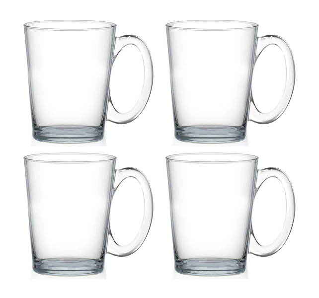 Nina Tribeca Borosilicate Glass Coffee/Tea Mugs 250ml