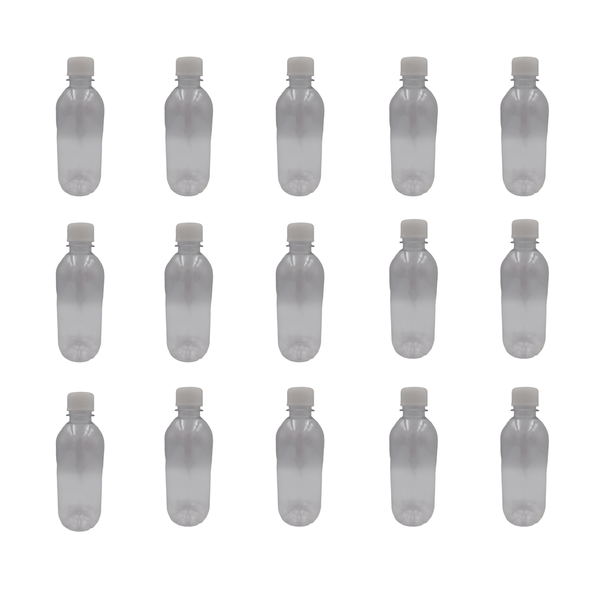 15 x 330ml Plastic Water &amp; Juice Bottles with Caps | Reusable &amp; Leak-Proof