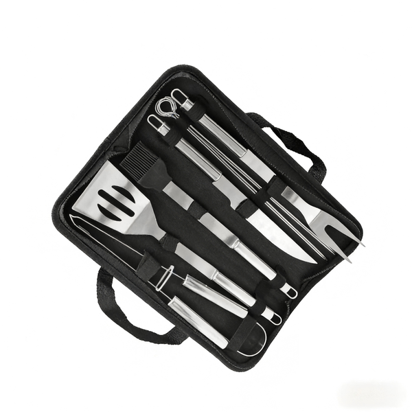 Stainless Steel BBQ Tool Set with Carry Bag - Braai &amp; Camping