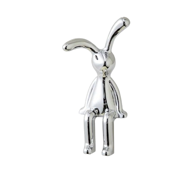 Bunny Cartoon Ornament- Leaning Bunny