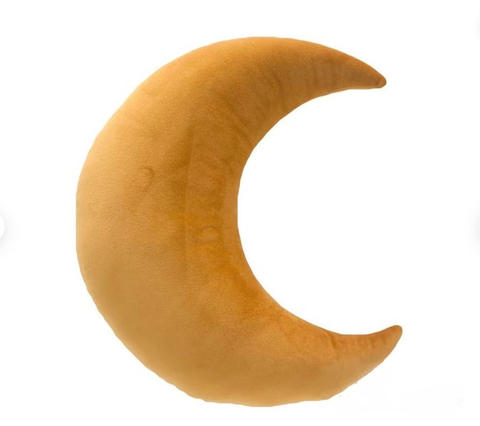 She Made Me -Small Handmade Nursery Room Décor Velvet Moon Pillow