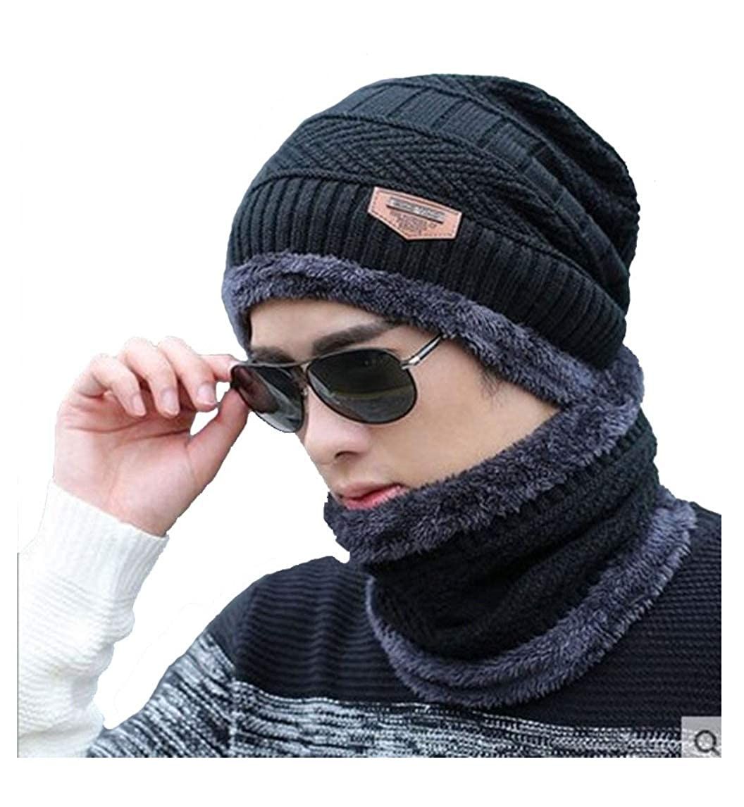 Unisex M/W & B/G Outdoor Ski Thick Hat Scarf Beanie Skull for