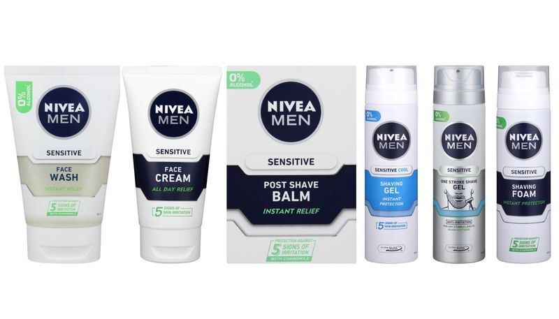 NIVEA MEN Sensitive Skin Bundle - Pack of 6