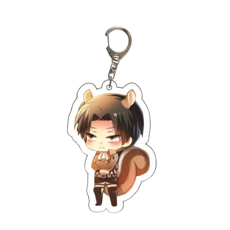 Attack On Titan Anime Cute Levi Ackerman Keychain Keyring 