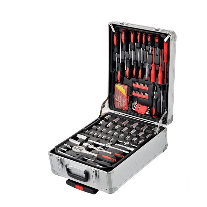 182 Pieces DIY Hand Tool Kit With Aluminum Trolley Case