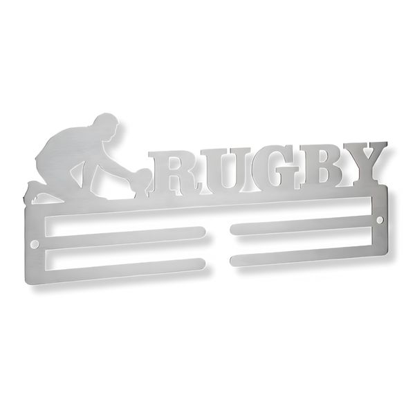 Rugby Medal Hanger - Stainless Steel Wall-Mounted Display Rack