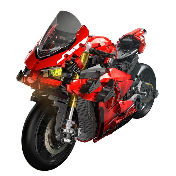 Panlos 1/5 Ducati V4S Building Blocks with lights (2129 Piece) - 48cm Long