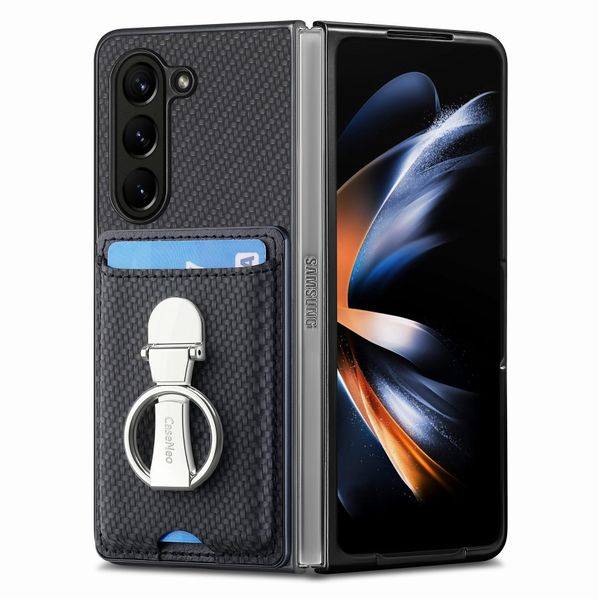 Folding Kickstand Leather Cover Compatible With Samsung ZFold5