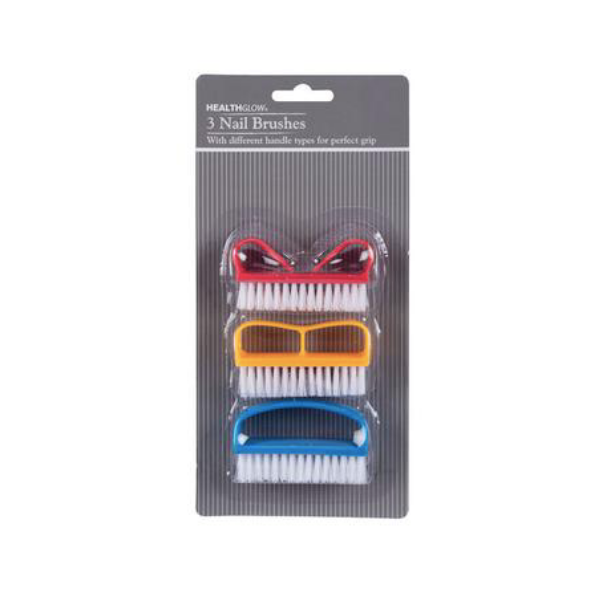 Healthglow - Assorted Nail Brushes- 2 Packs of 3