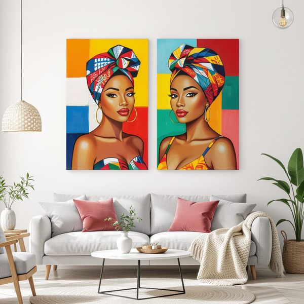 Canvas Wall Art: 2 - Piece Set - Aurora of Emotions 2