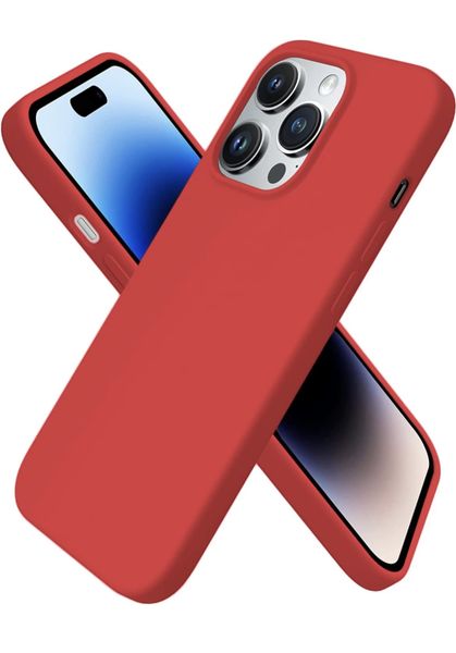 Blue Silicone Cover for iPhone 14 Pro