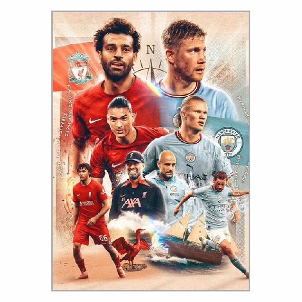 Liverpool And Man City Poster - A1