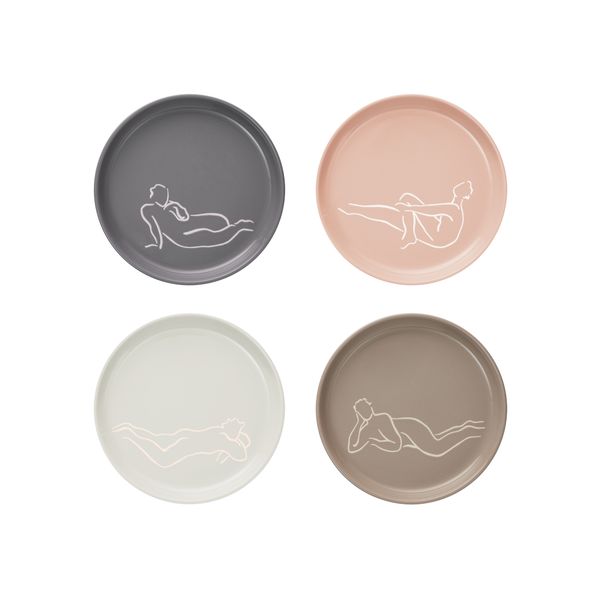 Carrol Boyes Side Plate Set of 4- Luxe Loungers- Mixed Set