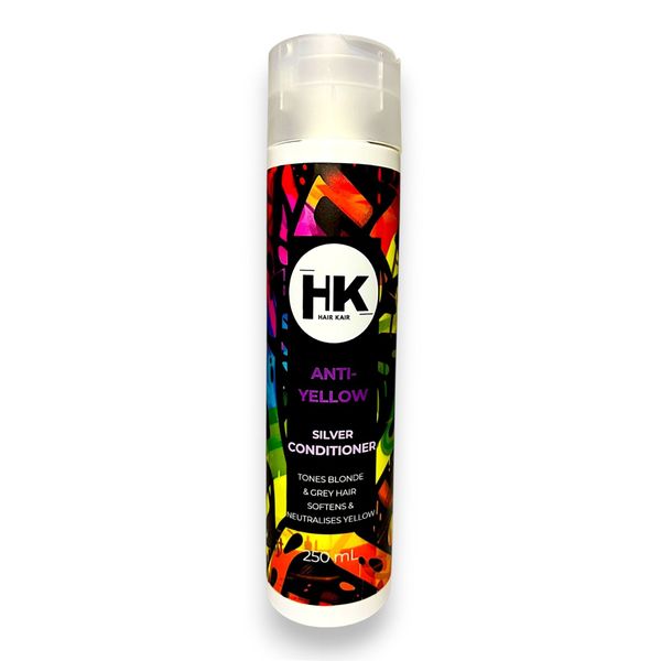 HK Anti-Yellow Silver Conditioner 250ml- Toning for Blonde, Silver &amp; Grey