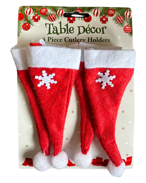4 Piece Cute Cutlery Holders - Hats