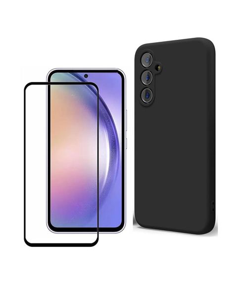 Glass + Silicone Cover Compatible with Samsung A14