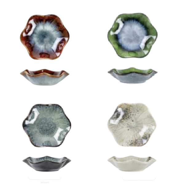 Japanese Lily Dipping Dishes 4 piece - Option 1