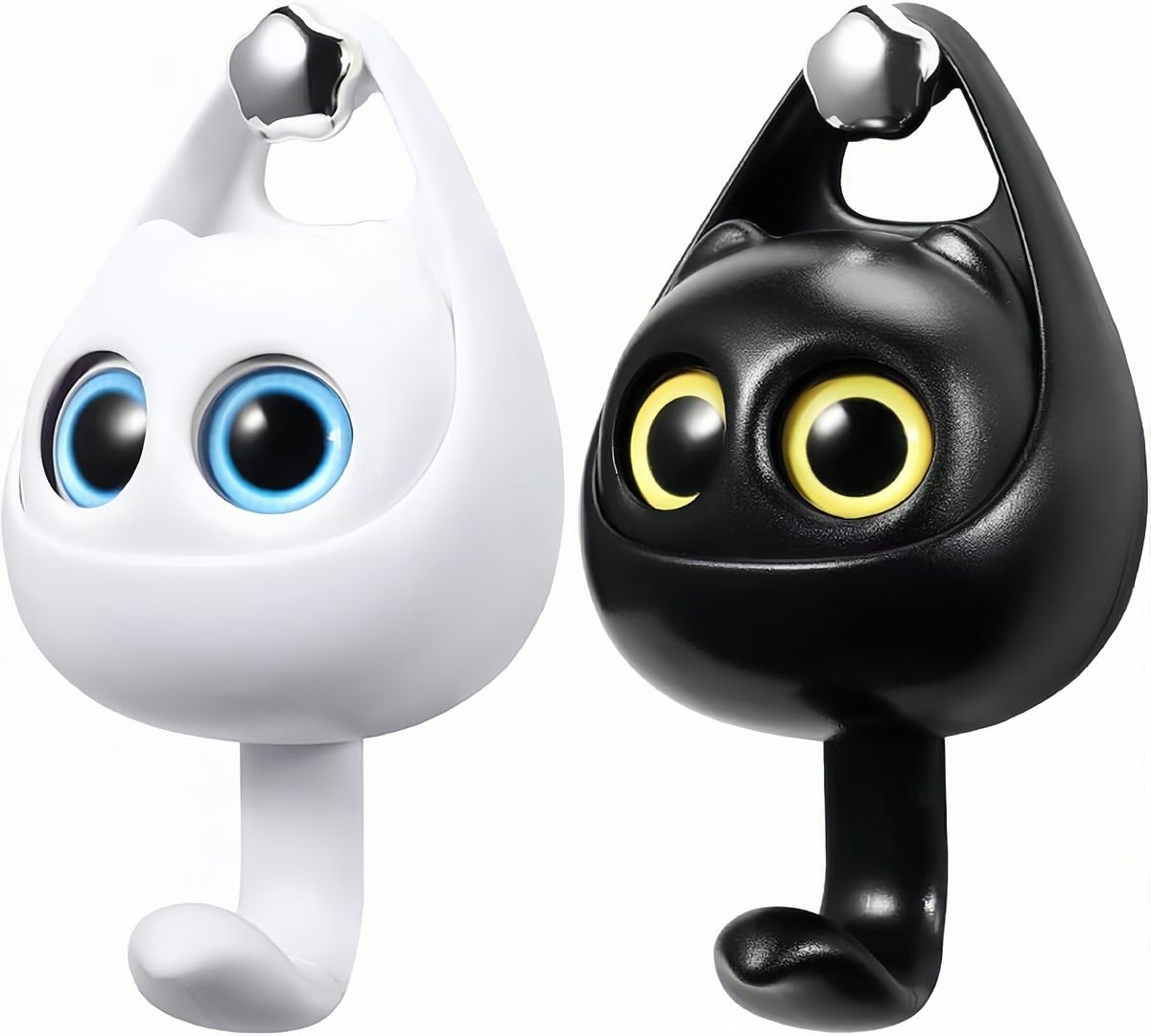 2 Pieces Cat Key Holder Hanging, Automatic Open Close Eyes