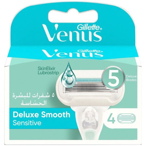Gillette Venus Deluxe Smooth Sensitive Razor Blades - 4 Pack