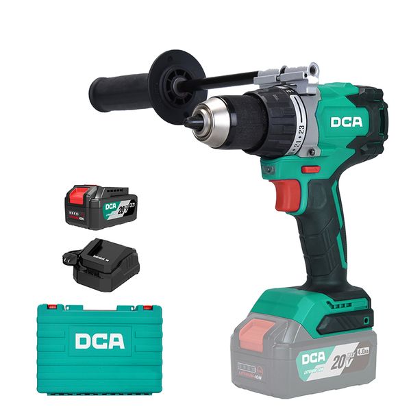 DCA 20V 13mm 120nm Industrial Drill Kit With 4.0Ahx1 &amp; Charger