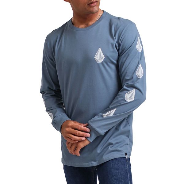 Volcom-Deadly Stone Ls Tee-China Blue