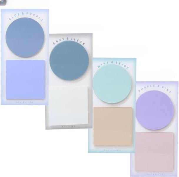 Set Of 4 100 -Sheets Transparent Sticky Note Pads HXB-10