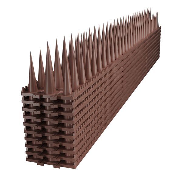 24-Pack Brown Bird Spikes for Animal Deterrent, Anti-Bird &amp; Cat Protection