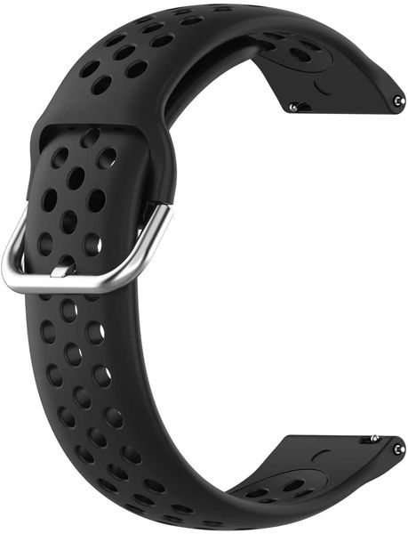 Silicone Sport Strap Compatible with Huawei Watch GT (20mm) 42mm -Black