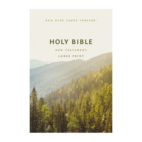 NKJV Large Print Outreach New Testament Bible, Scenic Softcover, Comfort Print Image