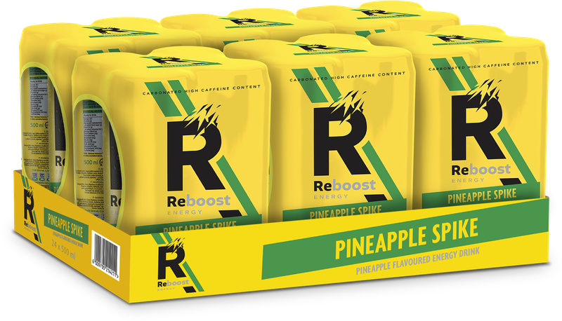 Reboost Energy Drink Pineapple Spike Cans (6 x 4 x 500ml)