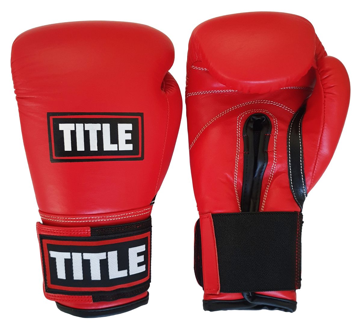 TITLE Competition Leather Boxing Gloves - Blue