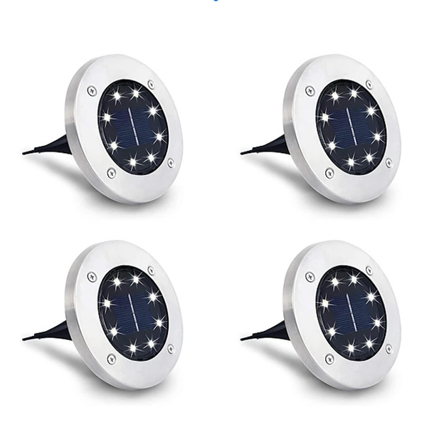 4 pack - Solar LED Ground Light For Borders Driveway Pathways
