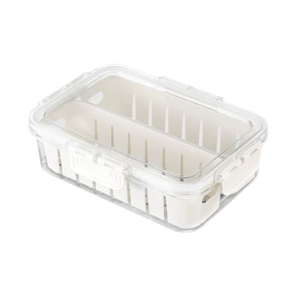 2-GridFood Draining Storage Container Organiser