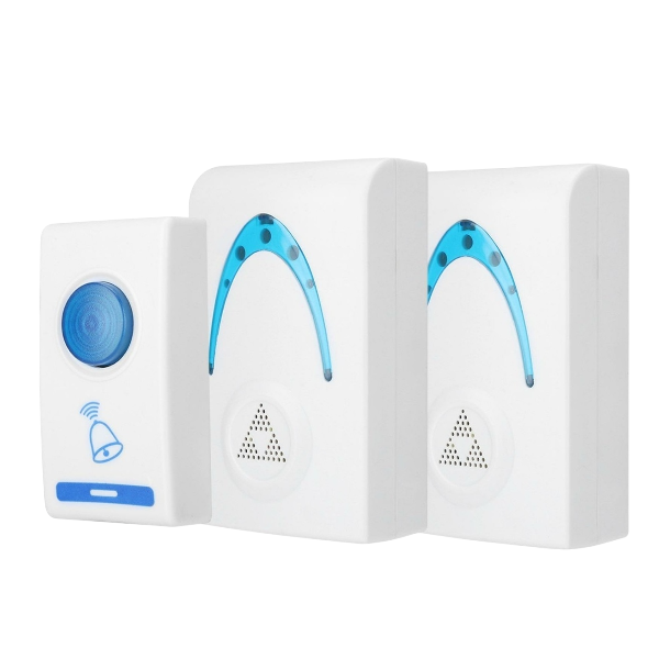 Wireless Door Bell &amp; 2 Transmiters Chime Battery Operated Remote Doorbell