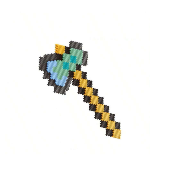 Minecraft Video Game Building Block Axe Assembly Toy Set Building Kit