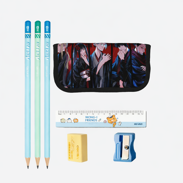 Dark Anime Pencil Case Large Capacity Zipper School Pouch