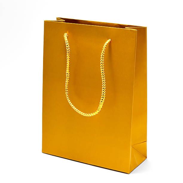 Medium Metallic Gold Kraft Gift Bags 10ct