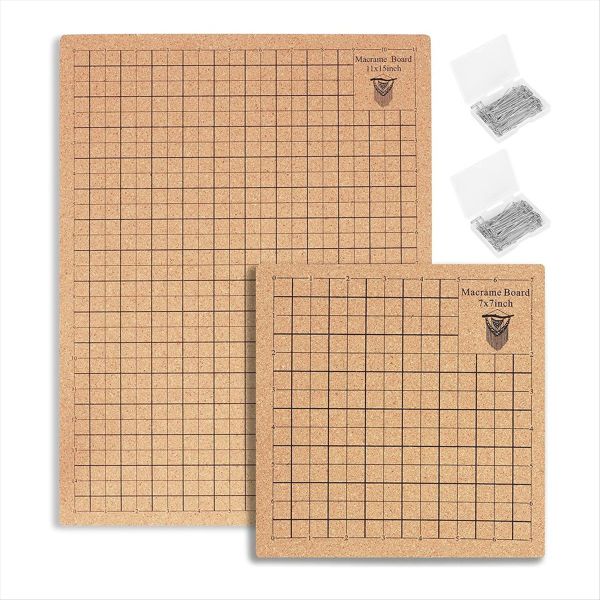 Macrame Board and Pins 8x8Inch 12x16Inch Macrame Board with Grids