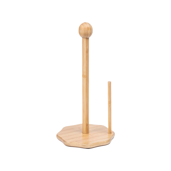Bamboo Wooden Serviette Roll Holder for Efficient Kitchen Storage