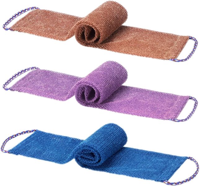 African Exfoliating Bath Nets - Durable, Long, For Daily Use - 3-Pack