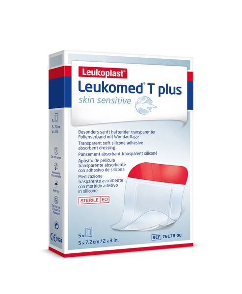 Leukoplast Leukomed T Plus SKIN SENSITIVE 5x7.2cm, 5 in Box