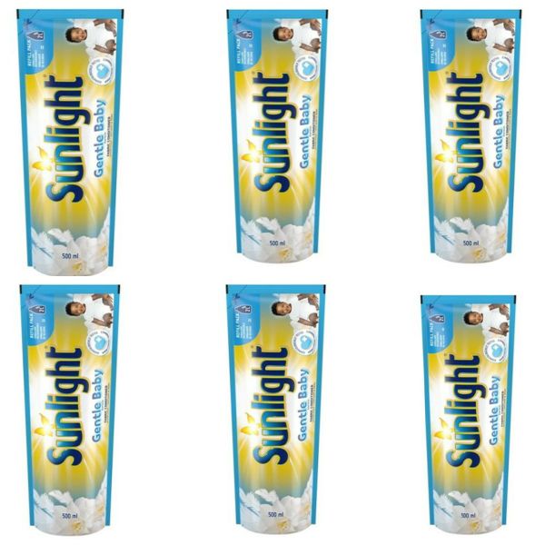 Sunlight Fabric Softener Refill Gentle - 6 x 500ml